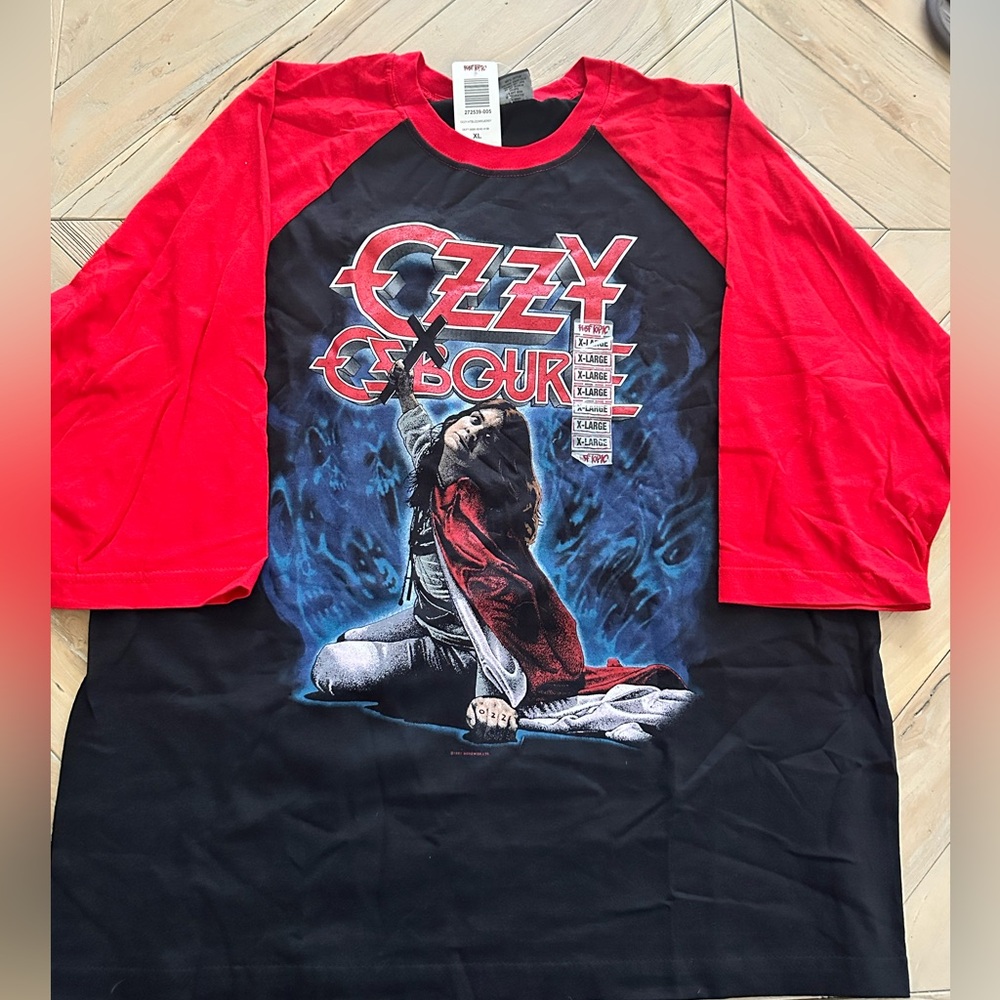 NWT Vintage Ozzy Blizzard of Ozz 3/4 length shirt
